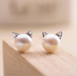 Cat Pearl Earrings