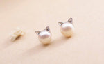 Cat Pearl Earrings