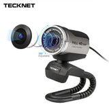 Tecknet 1080P HD Webcam with Built-in Noise-cancelling Microphone