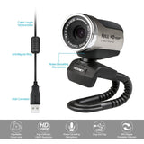 Tecknet 1080P HD Webcam with Built-in Noise-cancelling Microphone