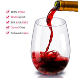 4Pcs Of Unbreakable Wine Glass Shatterproof Plastic