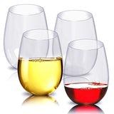 4Pcs Of Unbreakable Wine Glass Shatterproof Plastic