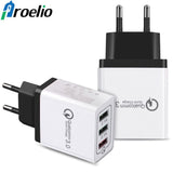 3 Ports Quick Charge 3.0 USB Charger Power Adapter for iPhone iPad Samsung Xiaomi LG HTC Mobile Phones QC3.0 Travel Fast Charger