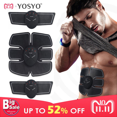 EMS Wireless Muscle Stimulator Smart Fitness Abdominal Training Device Electric Weight Loss Stickers Body Slimming Belt Unisex